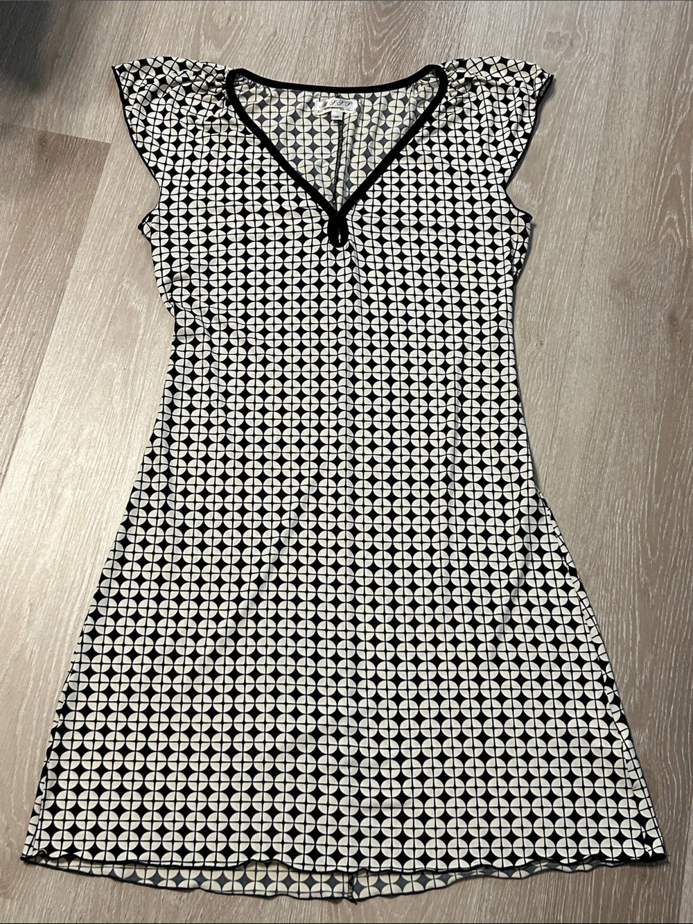 M.S.S.P Max Studio Speciality Products Geometric Patterned Flare Dress Sz Medium